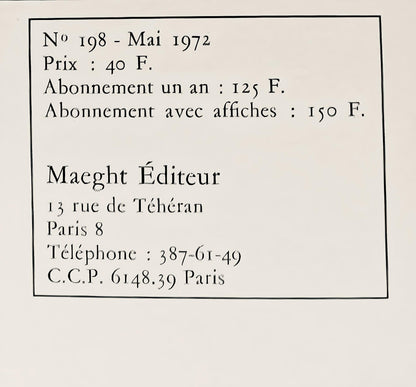 Marc Chagall, Composition (Cramer 91; Mourlot 651), Derrire Le Miroir, Lithograph