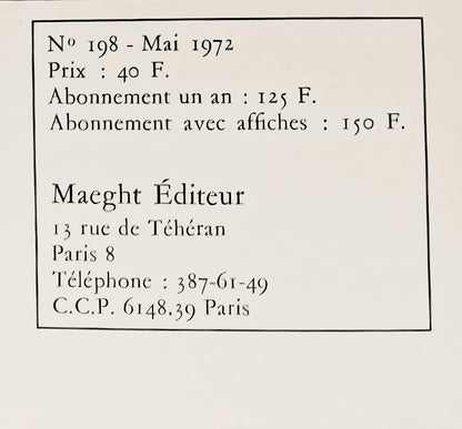 Marc Chagall, Composition (Cramer 91; Mourlot 650), Derrire Le Miroir, Lithograph