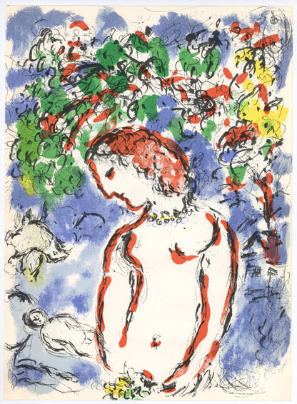 Marc Chagall, Composition (Cramer 91; Mourlot 650), Derrire Le Miroir, Lithograph