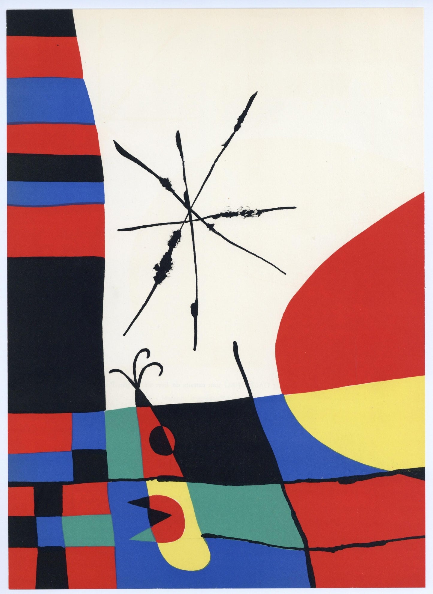 Joan Mir, Composition (Cramer 34), Derrire Le Miroir, Lithograph