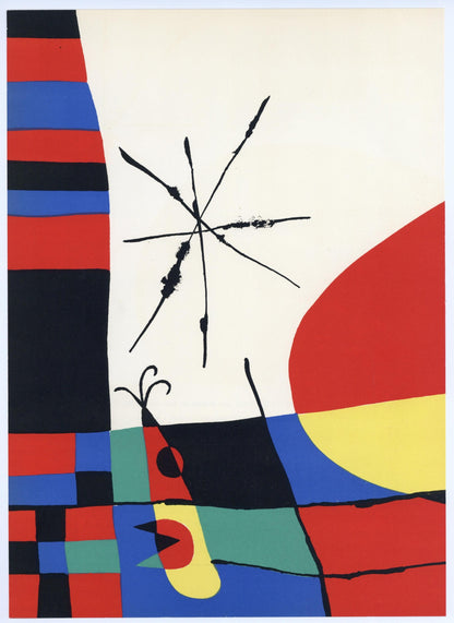 Joan Mir, Composition (Cramer 34), Derrire Le Miroir, Lithograph