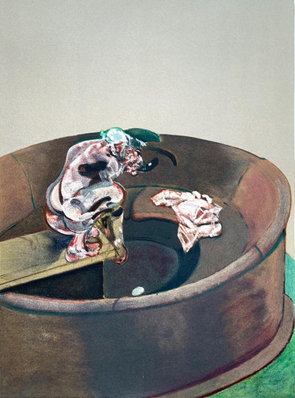 Francis Bacon, Portrait Of George Dyer Crouching, Derrire Le Miroir, Lithograph