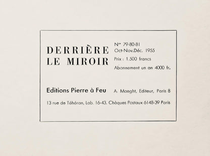 Fernand Lger, Composition, Derrire Le Miroir, Lithograph