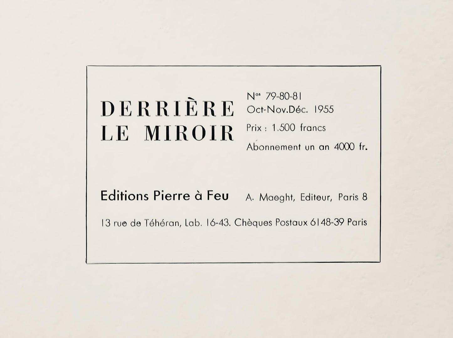 Fernand Lger, Composition, Derrire Le Miroir, Lithograph