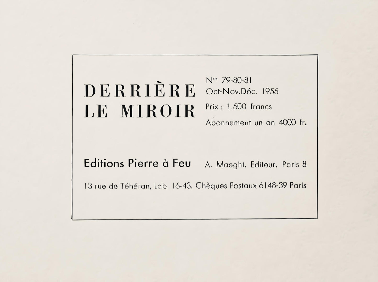 Fernand Lger, Composition, Derrire Le Miroir, Lithograph