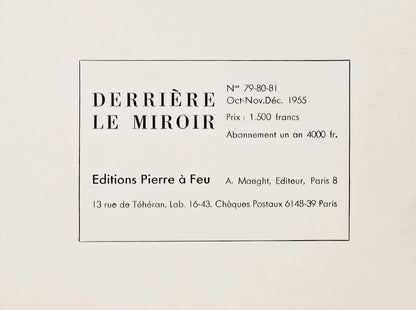 Fernand Lger, Composition, Derrire Le Miroir, Lithograph