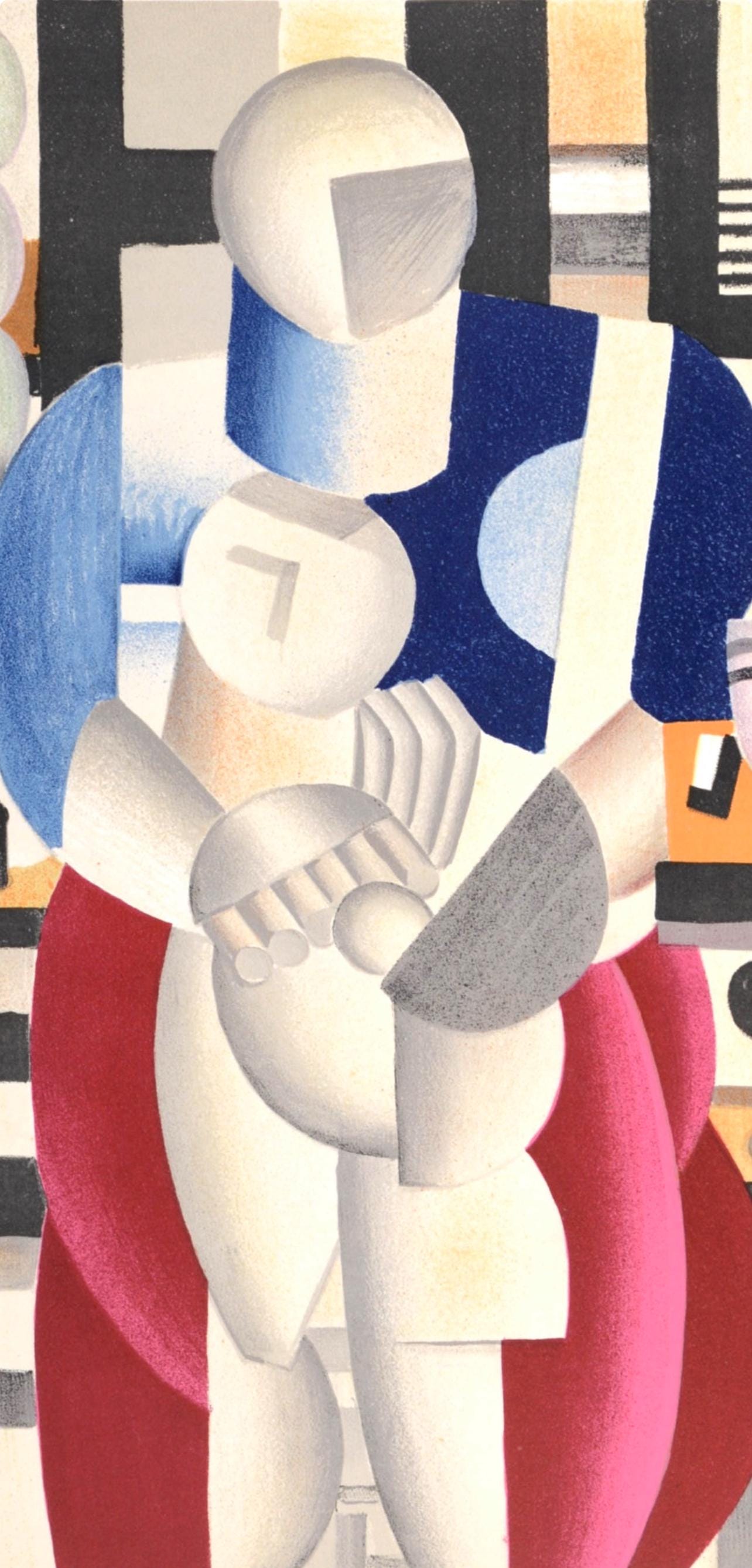 Fernand Lger, Composition, Derrire Le Miroir, Lithograph