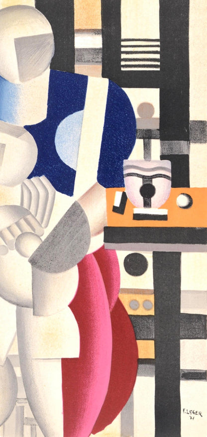 Fernand Lger, Composition, Derrire Le Miroir, Lithograph