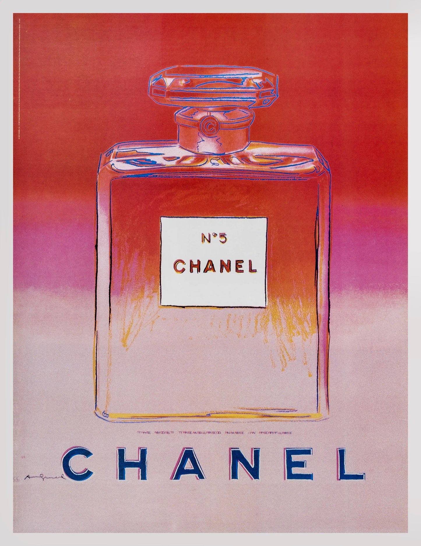 Andy Warhol, Chanel No. 5, Suite Of Four, Official Edition Chanel Ltd. Advertising Campaign