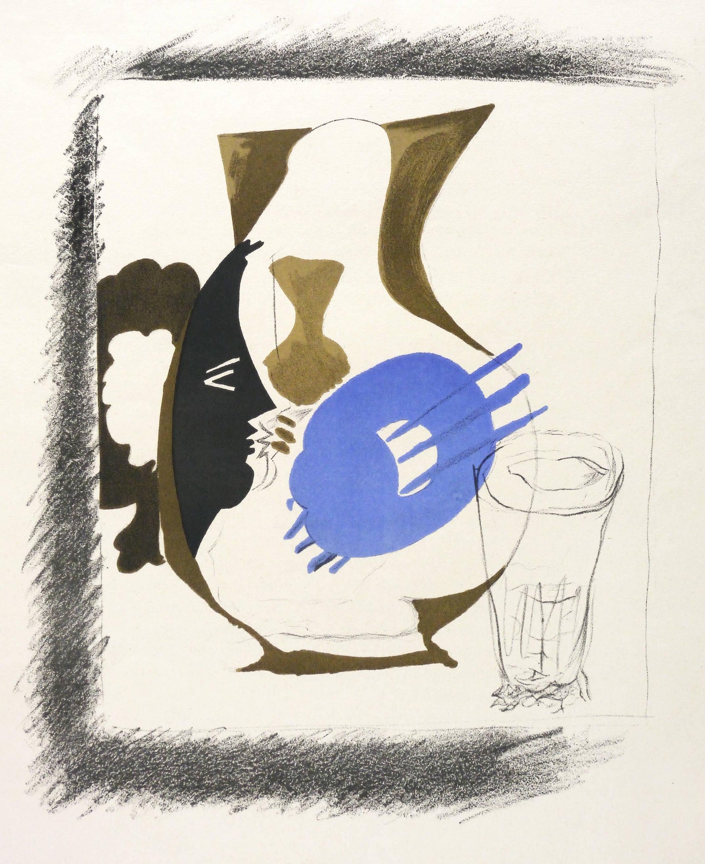 Georges Braque, Verre Et Pichet, Derrire Le Miroir, Lithograph