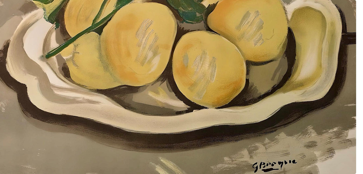 Georges Braque, Corbeille De Fruits, Derrire Le Miroir, Lithograph