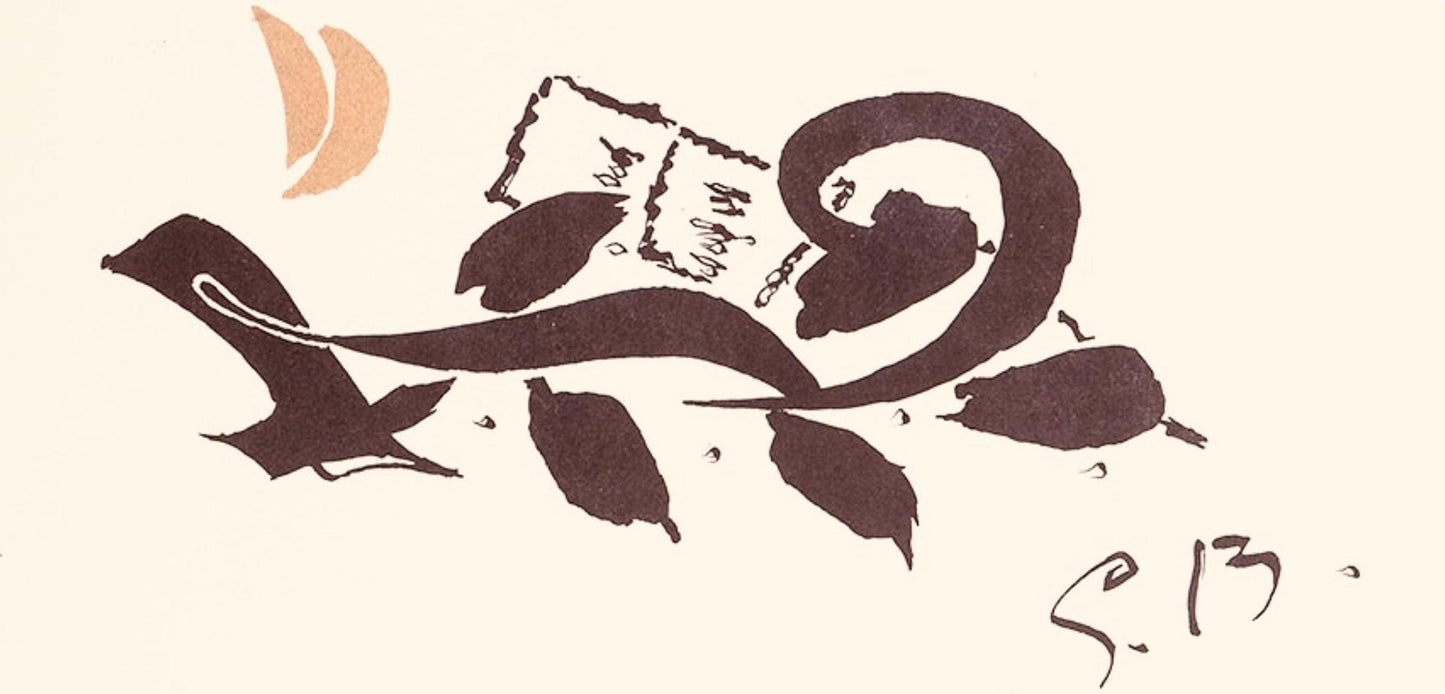 Georges Braque, Oiseau, Derrire Le Miroir, Lithograph