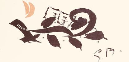 Georges Braque, Oiseau, Derrire Le Miroir, Lithograph