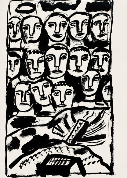 Fernand Lger, Composition, Levers De Rideau Sur La Question Du Bonheur, Lithograph