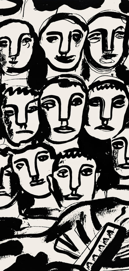 Fernand Lger, Composition, Levers De Rideau Sur La Question Du Bonheur, Lithograph