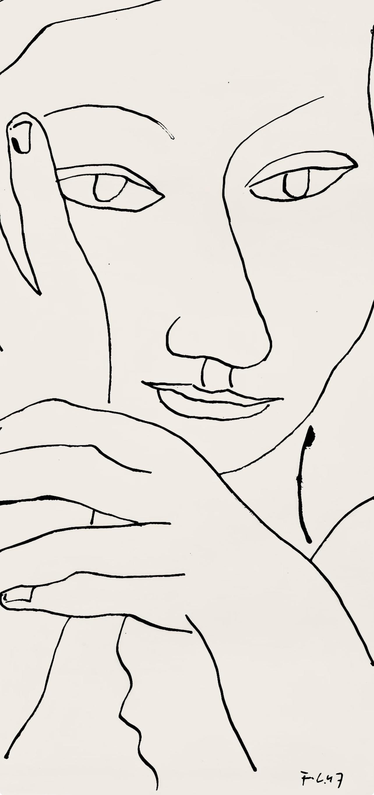 Fernand Lger, Composition, Levers De Rideau Sur La Question Du Bonheur, Lithograph