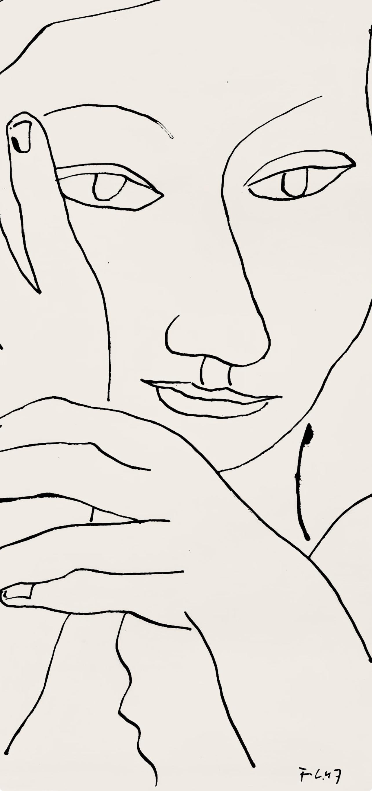 Fernand Lger, Composition, Levers De Rideau Sur La Question Du Bonheur, Lithograph