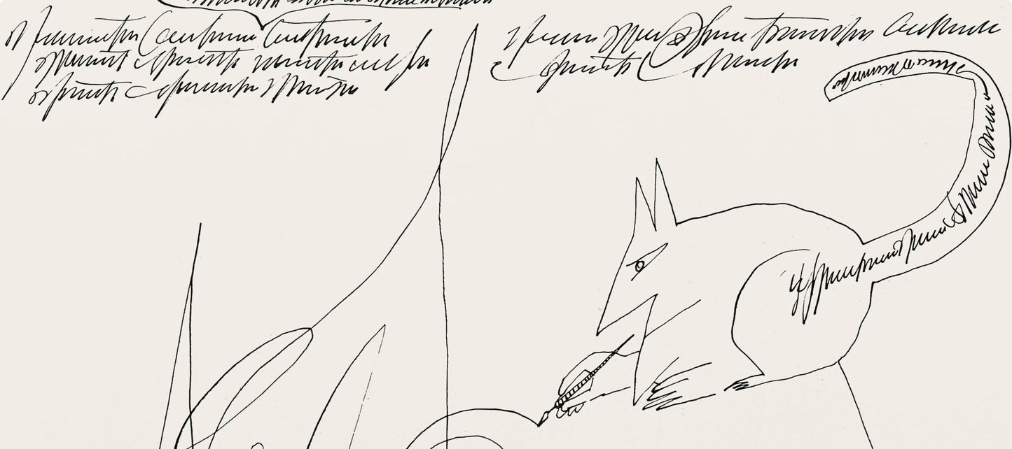 Saul Steinberg, Composition, Derrire Le Miroir, Lithograph