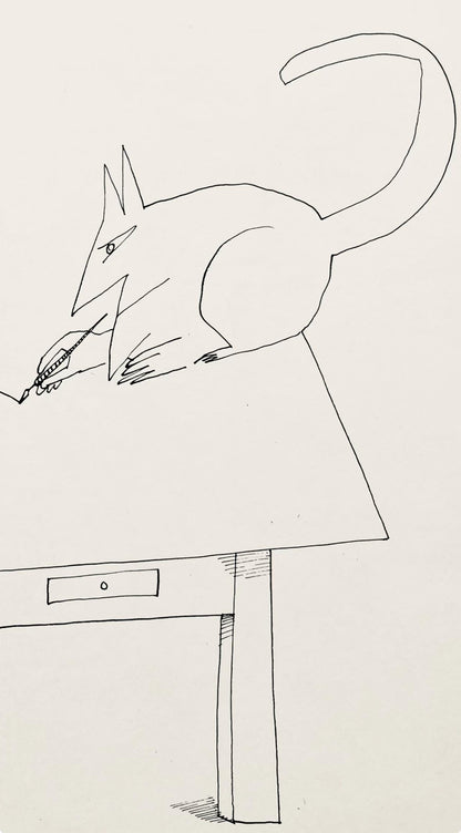 Saul Steinberg, Composition, Derrire Le Miroir, Lithograph