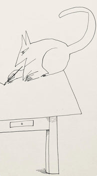 Saul Steinberg, Composition, Derrire Le Miroir, Lithograph