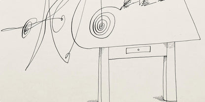 Saul Steinberg, Composition, Derrire Le Miroir, Lithograph