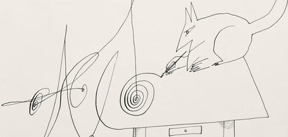 Saul Steinberg, Composition, Derrire Le Miroir, Lithograph