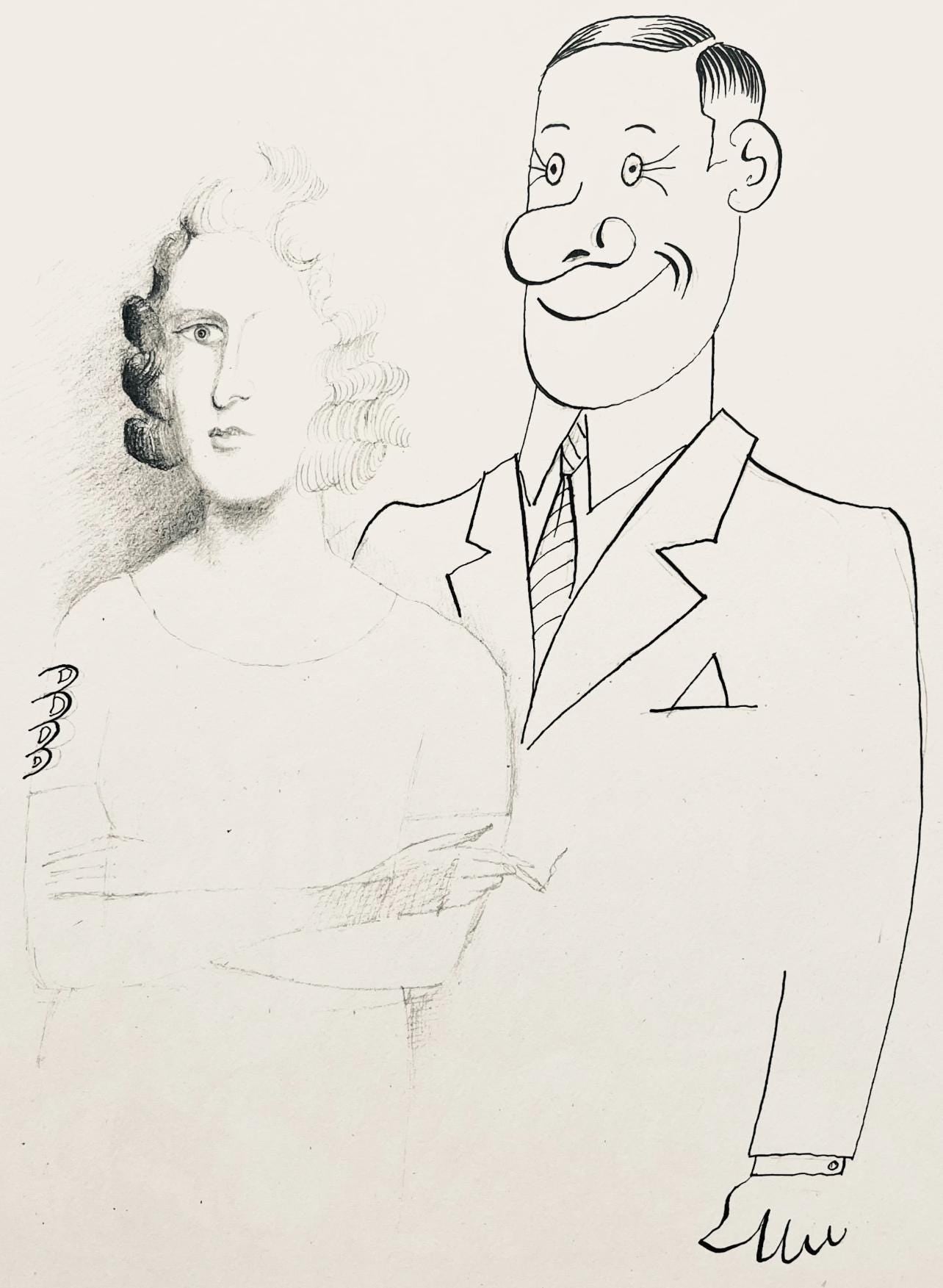 Saul Steinberg, Composition, Derrire Le Miroir, Lithograph