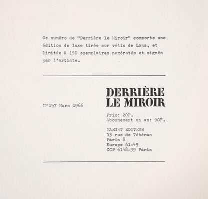 Saul Steinberg, Composition, Derrire Le Miroir, Lithograph