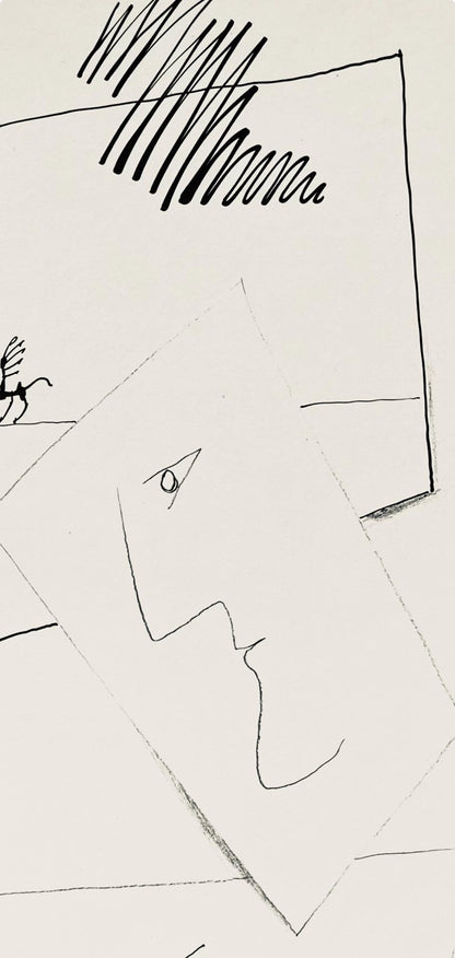 Saul Steinberg, Composition, Derrire Le Miroir, Lithograph