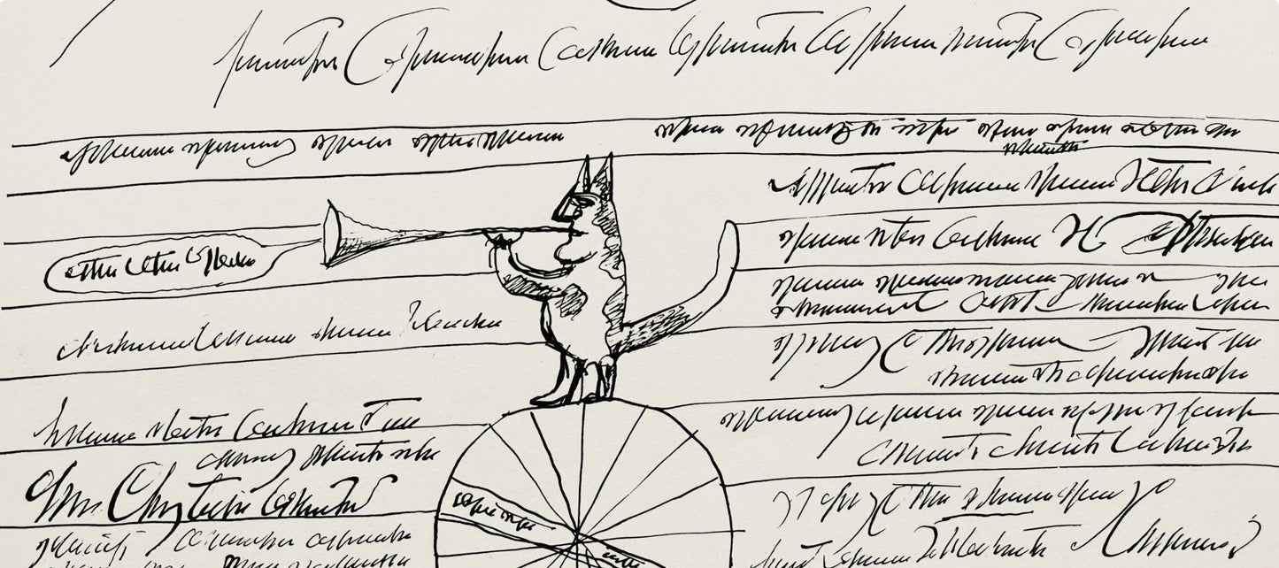 Saul Steinberg, Composition, Derrire Le Miroir, Lithograph