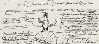 Saul Steinberg, Composition, Derrire Le Miroir, Lithograph