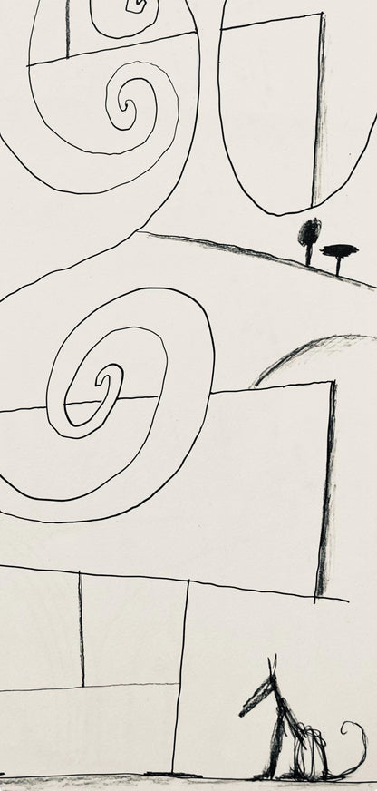 Saul Steinberg, Composition, Derrire Le Miroir, Lithograph