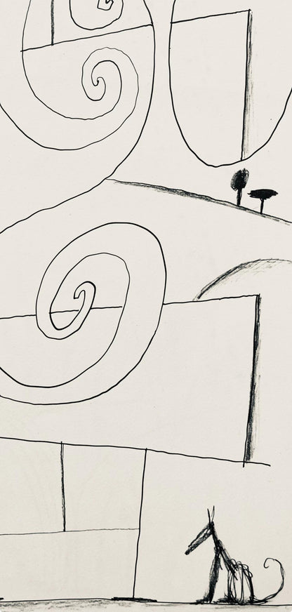 Saul Steinberg, Composition, Derrire Le Miroir, Lithograph