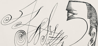 Saul Steinberg, Composition, Derrire Le Miroir, Lithograph