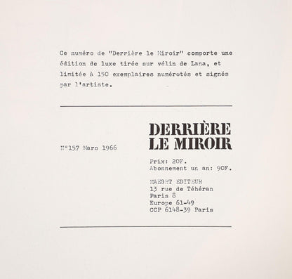 Saul Steinberg, Chrysler Building, New York City, Derrire Le Miroir, Lithograph