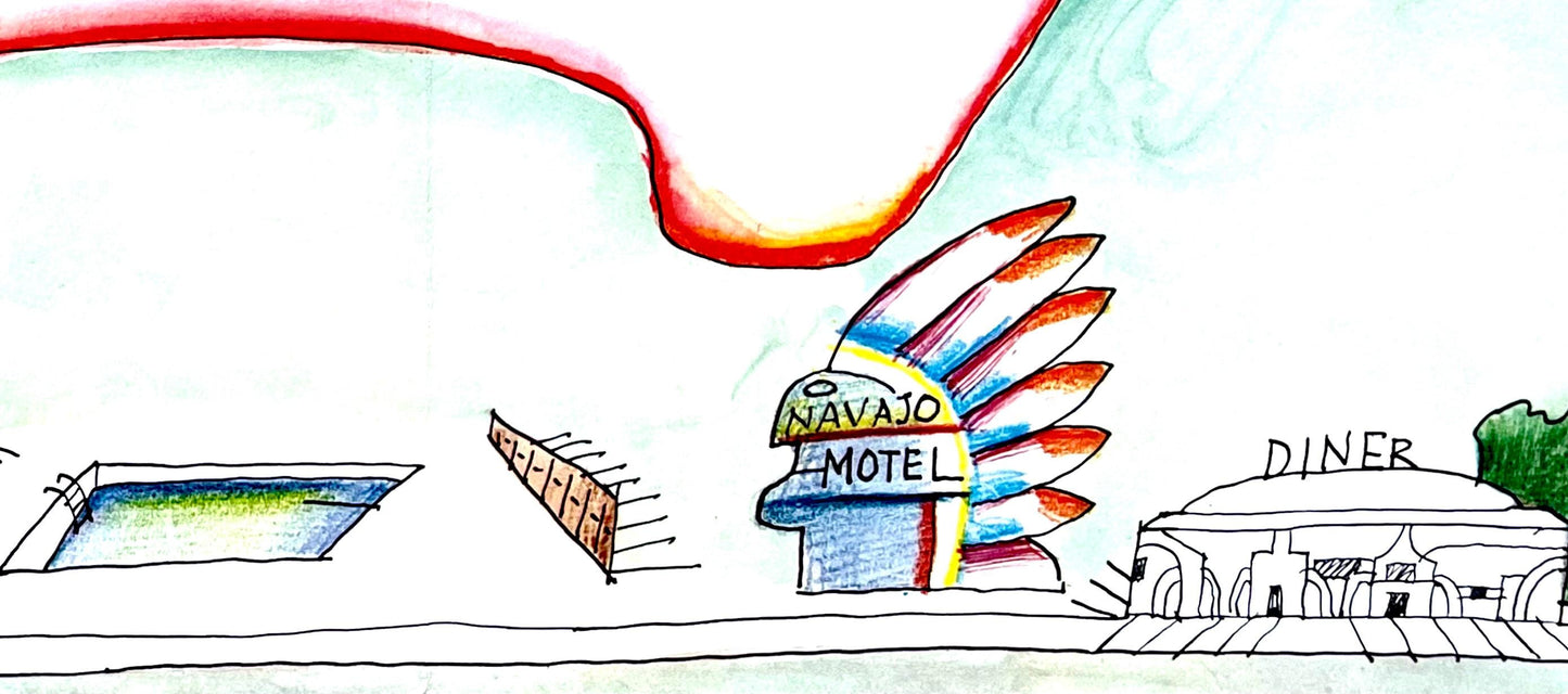 Saul Steinberg, Composition, Derrire Le Miroir, Lithograph