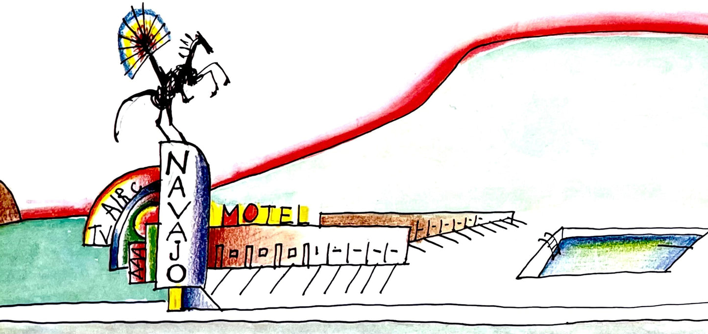Saul Steinberg, Composition, Derrire Le Miroir, Lithograph