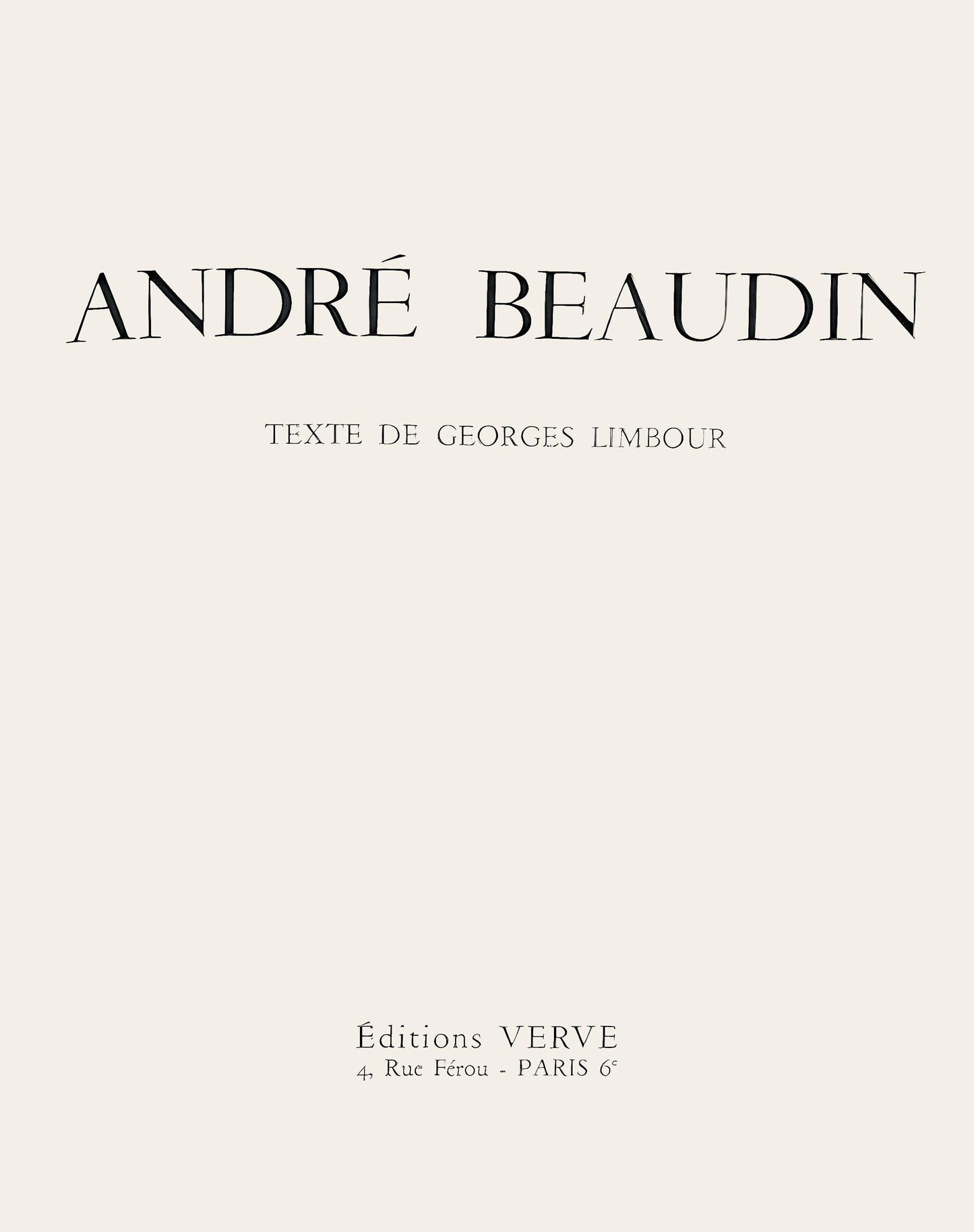 Andr Beaudin, Composition, Andr Beaudin, Verve: Revue Artistique, Lithograph