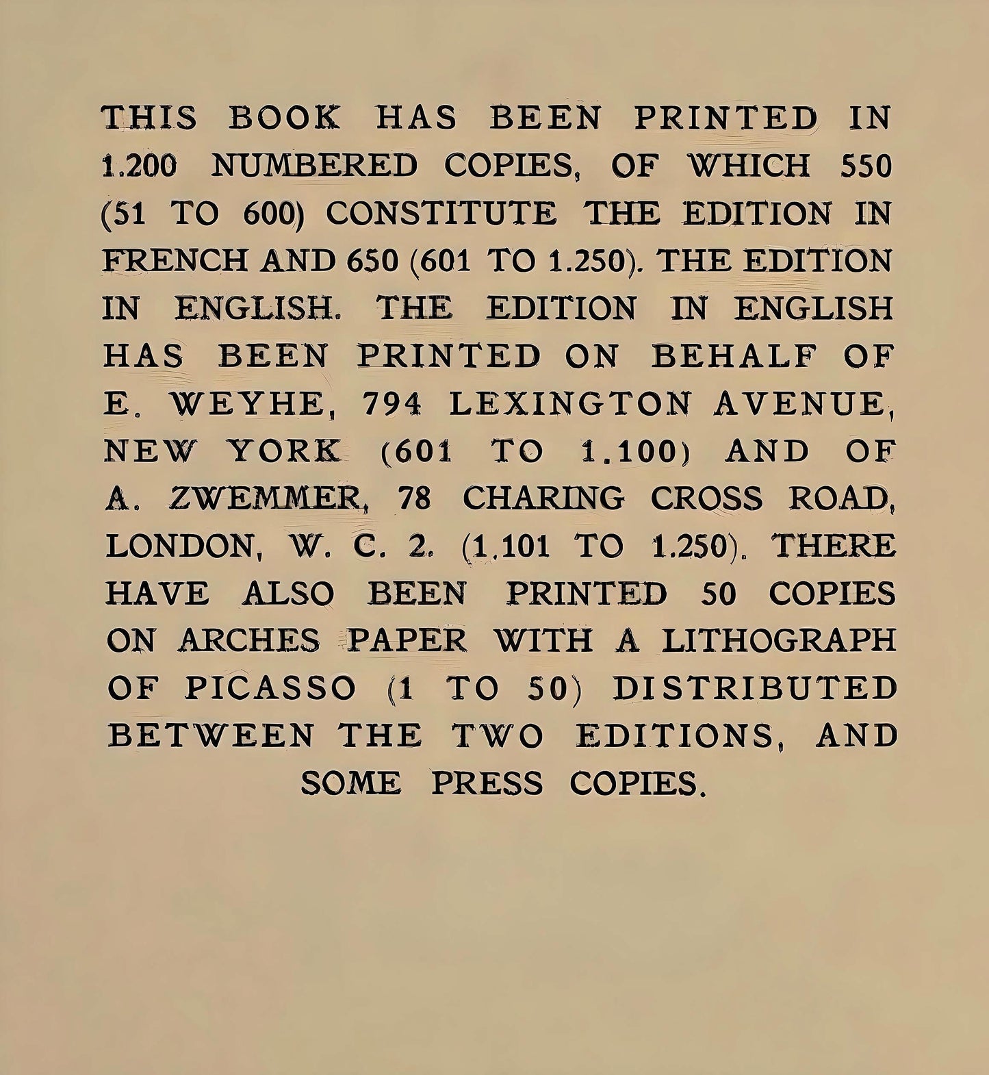 Pablo Picasso, Composition (Cramer 18; Bloch 98; Reue 31), Pablo Picasso, Lithograph
