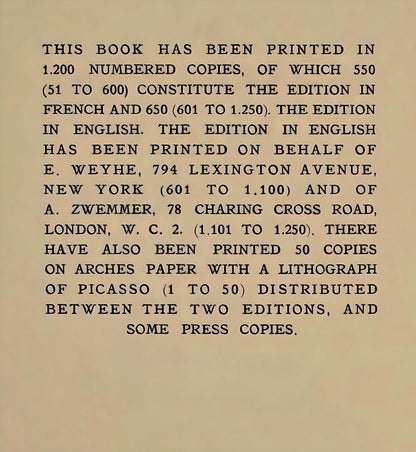 Pablo Picasso, Composition (Cramer 18; Bloch 98; Reue 31), Pablo Picasso, Lithograph