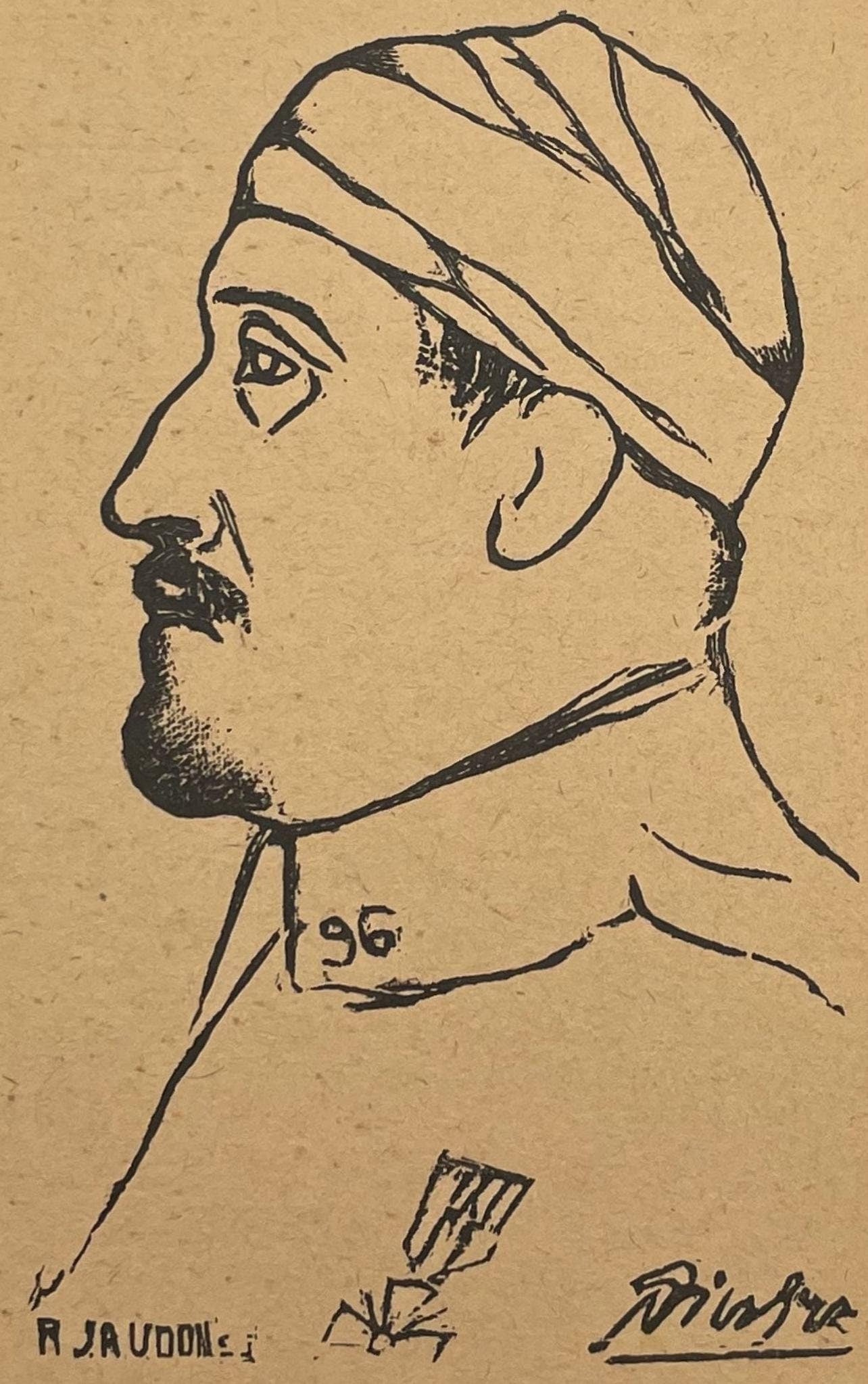 Pablo Picasso, Composition (Horodisch C2), Calligrammes, Woodcut