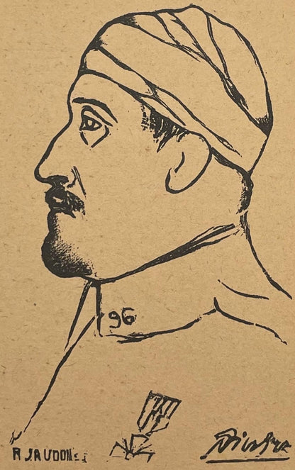 Pablo Picasso, Composition (Horodisch C2), Calligrammes, Woodcut