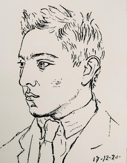 Pablo Picasso, Composition (Bloch 38; Cramer 13), Les Joues En Feu, Pomes, Lithograph