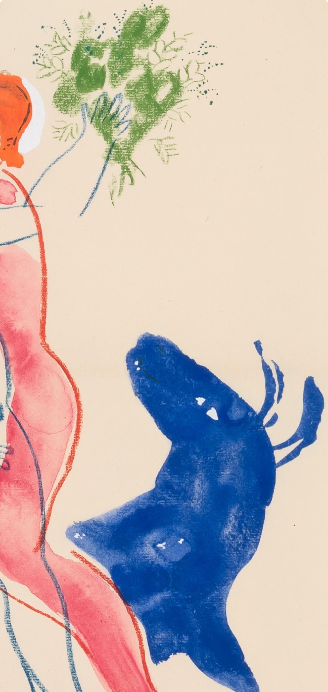 Marc Chagall, Composition, Couleur Amour, Lithograph