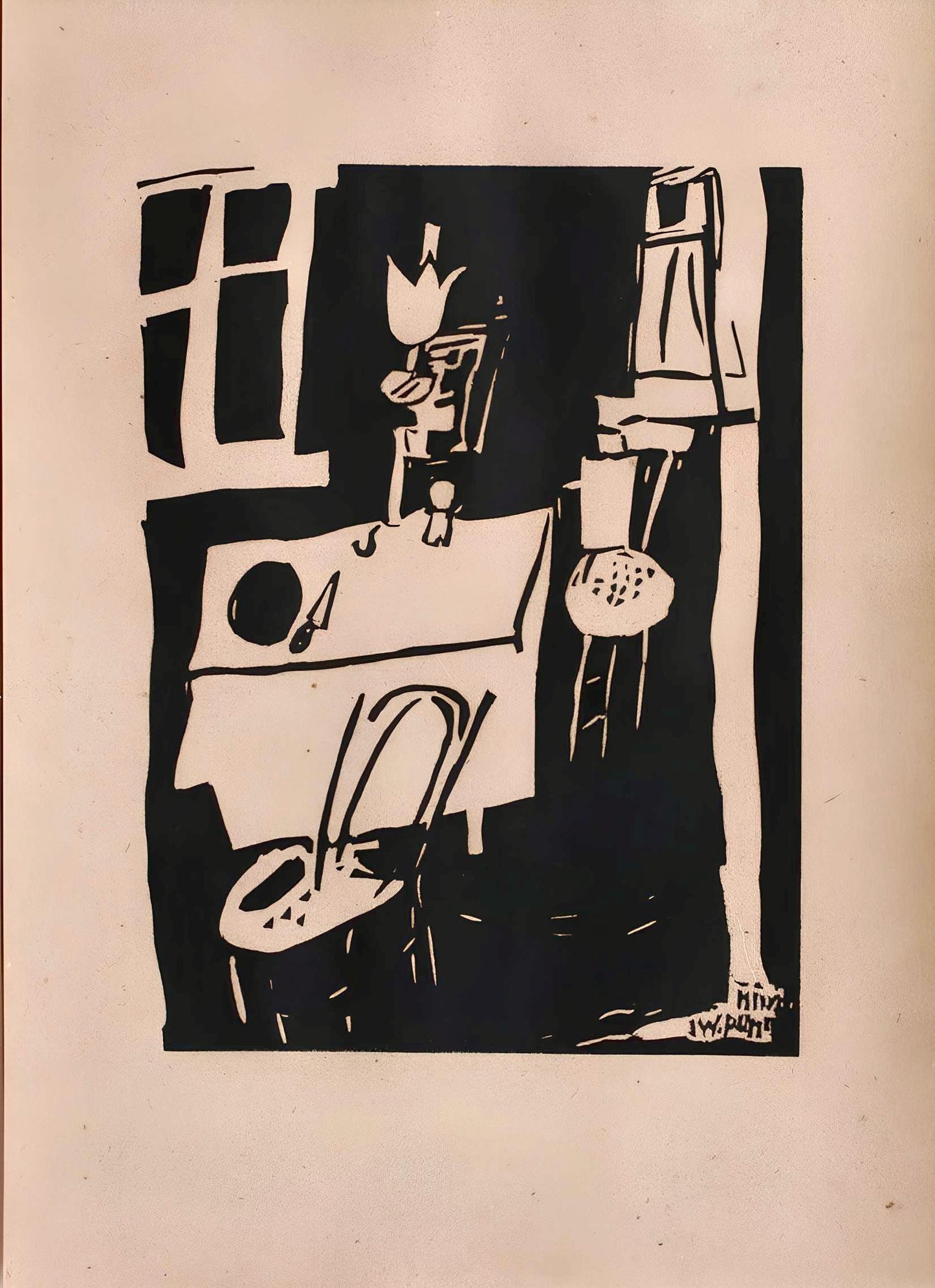 Jean Pougny, Composition, Pougny, Dix Linogravures Originales, 1914-1920, Linocut