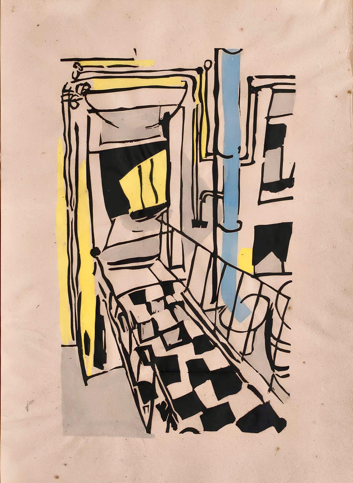 Jean Pougny, Composition, Pougny, Dix Linogravures Originales, 1914-1920, Linocut