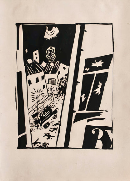 Jean Pougny, Composition, Pougny, Dix Linogravures Originales, 1914-1920, Linocut