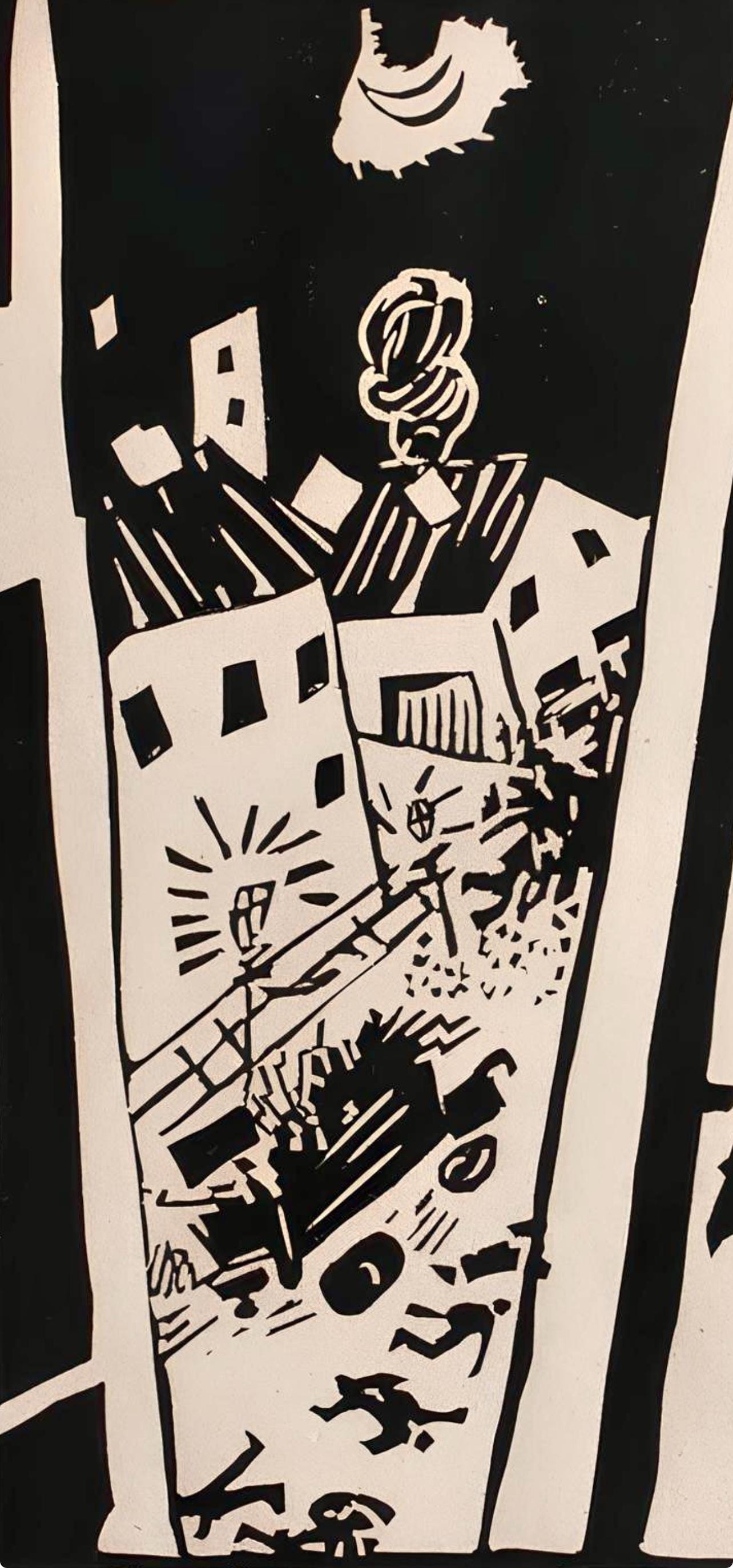 Jean Pougny, Composition, Pougny, Dix Linogravures Originales, 1914-1920, Linocut