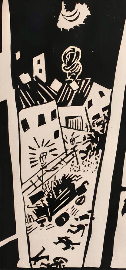 Jean Pougny, Composition, Pougny, Dix Linogravures Originales, 1914-1920, Linocut