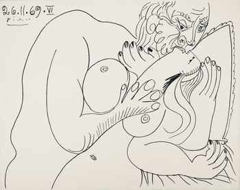 Pablo Picasso, Composition (Orozco 193-204), Au Baiser D'Avignon, Lithograph